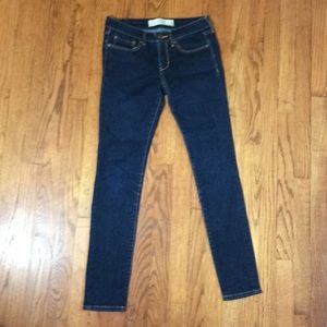 Solid dark wash A&F jeans